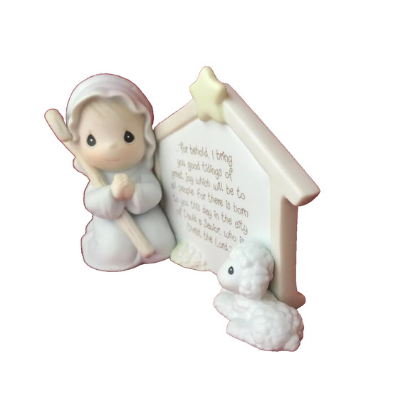 Enesco Precious Moments 1994 Luke 2:10-11 Figurine 532916 Trumpet boy shepard - Picture 4 of 8